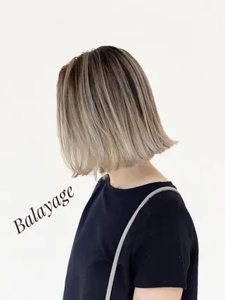カラー ケアブリーチ、パーマ 田中千隼のヘアスタイル