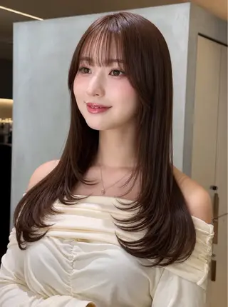 セミロング 🦋韓国風レイヤー/ 艶髪矯正🦋凛太郎のヘアスタイル