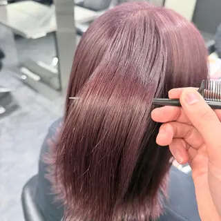ミディアム カラー きのうちこう/透明感 カラー/髪質改善のヘアスタイル