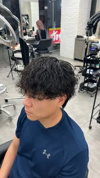 パーマ メンズ 【OVARL】メンズ ウルフ/さかしょーのヘアスタイル