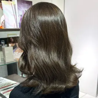 セミロング カラー ヘアアレンジ ブリーチなしカラー /新百合ヶ丘/安形翔のヘアスタイル