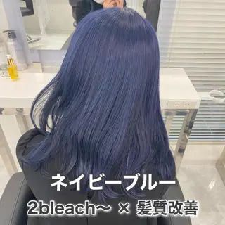 ロング カラー ラベンダー💜 グレージュ🩶のヘアスタイル