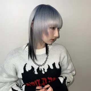 セミロング カラー Ren. 🦋デザインカラーのヘアスタイル