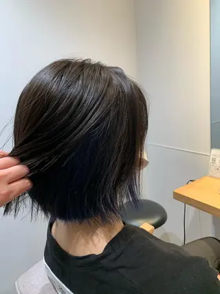 ショート カラー 透明感カラー ボブ/ 直感カラー診断のヘアスタイル