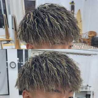 ショート カラー パーマ メンズ メンズ特化サロン ユウヘイのヘアスタイル
