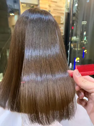 セミロング カラー プルエクステで憧れの ロングヘアに✨蛇石のヘアスタイル