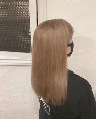 セミロング カラー パーマ ネイル 豊橋美容院 ソンリエのヘアスタイル