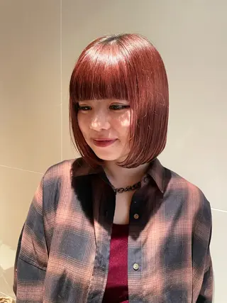 セミロング パーマ レイヤー/縮毛矯正 🪄chihiroのヘアスタイル