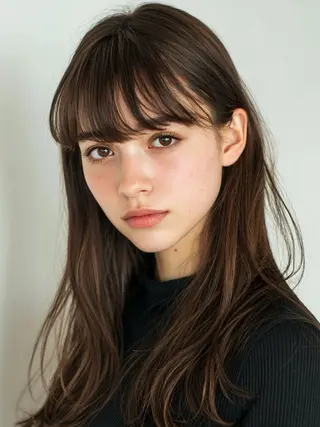 セミロング 長岡 瑞希のヘアスタイル