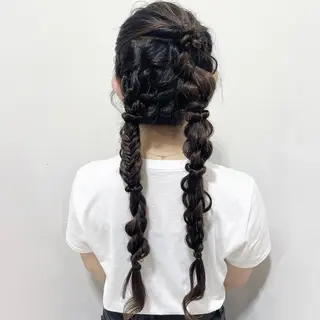 ロング ヘアアレンジ 縮毛矯正/艶カラー /𝐒𝐚𝐤𝐢のヘアスタイル