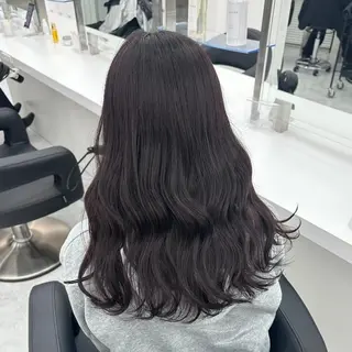 セミロング カラー 🩶トレンド暗髪 カラー🩶／横浜のヘアスタイル