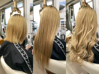 ロング プルエクステ界隈 ハイトーン/カツオ✨のヘアスタイル