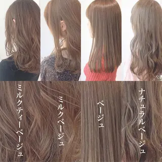 セミロング カラー 🥞ベージュ系カラー 【すずきりほ】🥞のヘアスタイル
