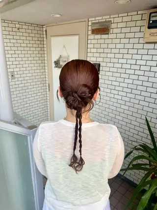 ロング ヘアアレンジ 褒められヘアメイク /ボブ女子🐶みおのヘアスタイル
