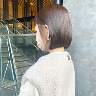 ショート カラー ヘアアレンジ マツエク・マツパ 🌿レイヤー/ブリー チ/🌿JINのヘアスタイル