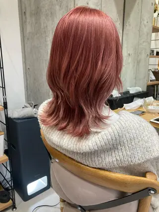 ミディアム ✨色持ちの良い艶 カラー✨蟹江真世のヘアスタイル