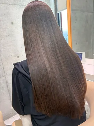 ロング 福岡縮毛矯正✨️ ストレート 向井和輝のヘアスタイル