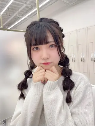 セミロング カラー ヘアアレンジ CARELLY Rukaのマツエク・マツパデザイン