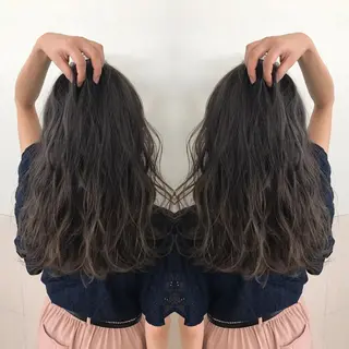 セミロング カラー Oopsレイヤー 加藤澄都のヘアスタイル