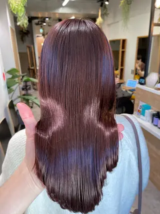 ロング カラー うる艶カラー 顔周りカット♡ikuのヘアスタイル