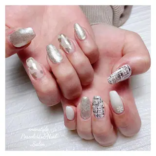 ミディアム ネイル 🐾enen style 🐾のネイルデザイン