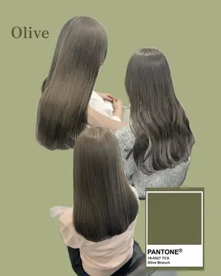 ロング カラー ParveMix/ オリーブ/いちかのヘアスタイル