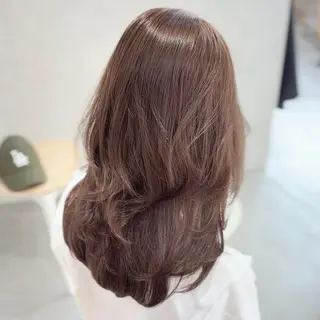 セミロング suzuka/透明感 /顔周り/美髪矯正のヘアスタイル