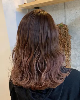 セミロング カラー 天野 開のヘアスタイル