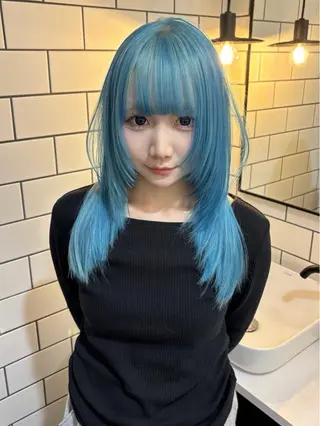 ロング カラー koki /渋谷 /デザインカラーのヘアスタイル