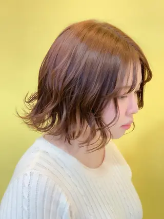 ミディアム カラー 大間 礼真のヘアスタイル