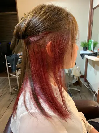セミロング カラー 鈴木 英治のヘアスタイル