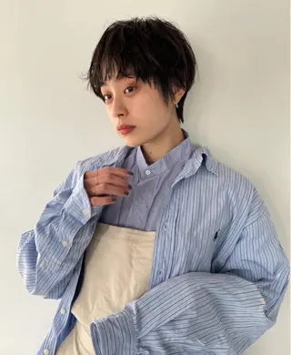 ショート カラー かがやしづ ⭐️ベージュのヘアスタイル