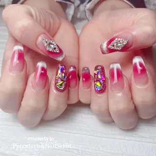 ミディアム ネイル 🐾enen style 🐾のネイルデザイン
