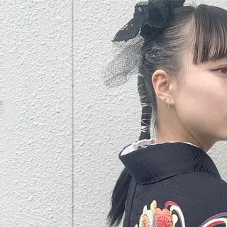ロング ヘアアレンジ 本間 結衣のヘアスタイル