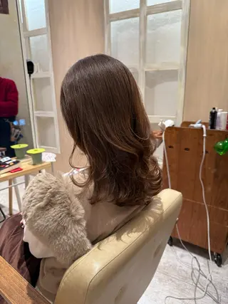 セミロング カラー 艶髪☆外国人風カラー ハイトーン多田修弥のヘアスタイル