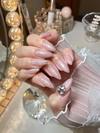 ネイル 24時まで❤︎韓国、 ワンホンネイルのネイルデザイン