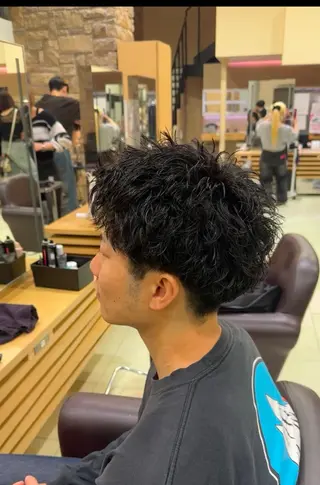 ショート パーマ メンズ メンズパーマ特化 ふうきのヘアスタイル