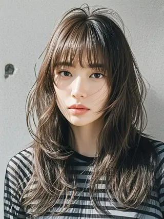 セミロング ウルフカット 811 大阪梅田 ウルフのヘアスタイル