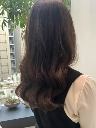 セミロング カラー デザインカラーウルフ 宙也のヘアスタイル