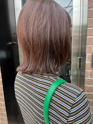 ミディアム カラー 久木原 ゆりのヘアスタイル
