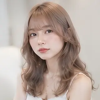 ロング カラー 縮毛矯正/レイヤー/ 前髪カット/おばかんのヘアスタイル