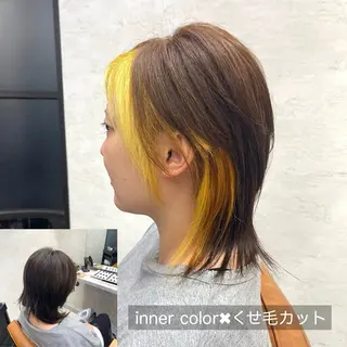 ミディアム カラー 黒崎 勝巳のヘアスタイル
