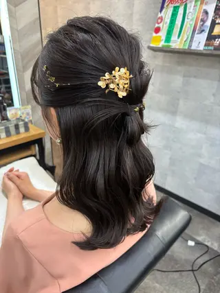 ミディアム ヘアアレンジ SHANTi 飯塚 ヘアセット/髪質改善のヘアスタイル