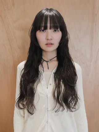 ロング パーマ 濱田 憲佑のヘアスタイル