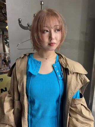 ミディアム カラー パーマ ヘアアレンジ メンズ 心斎橋美容室 Junのヘアスタイル