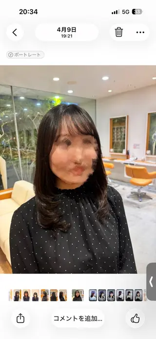 セミロング 須田 陽菜のヘアスタイル