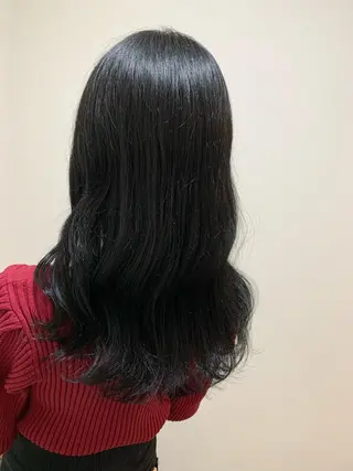 セミロング カラー 縮毛矯正×髪質改善 小笠原大樹のヘアスタイル