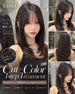 ロング MASHU🇰🇷/ レイヤー/艶カラーのヘアスタイル