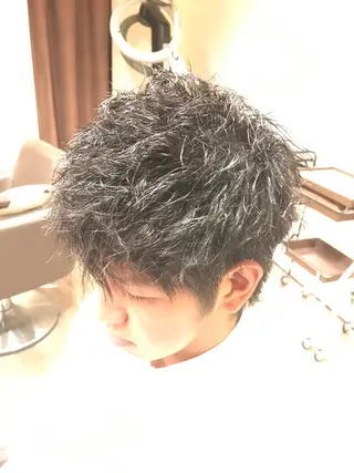 ショート パーマ メンズ 【川西能勢口駅1分】 木村　翔乃佑のヘアスタイル