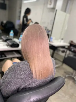 セミロング カラー 艶髪ハイトーン💎 Rukumoのヘアスタイル